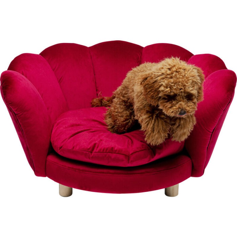 Dog/Cat Bed Water Lily Red